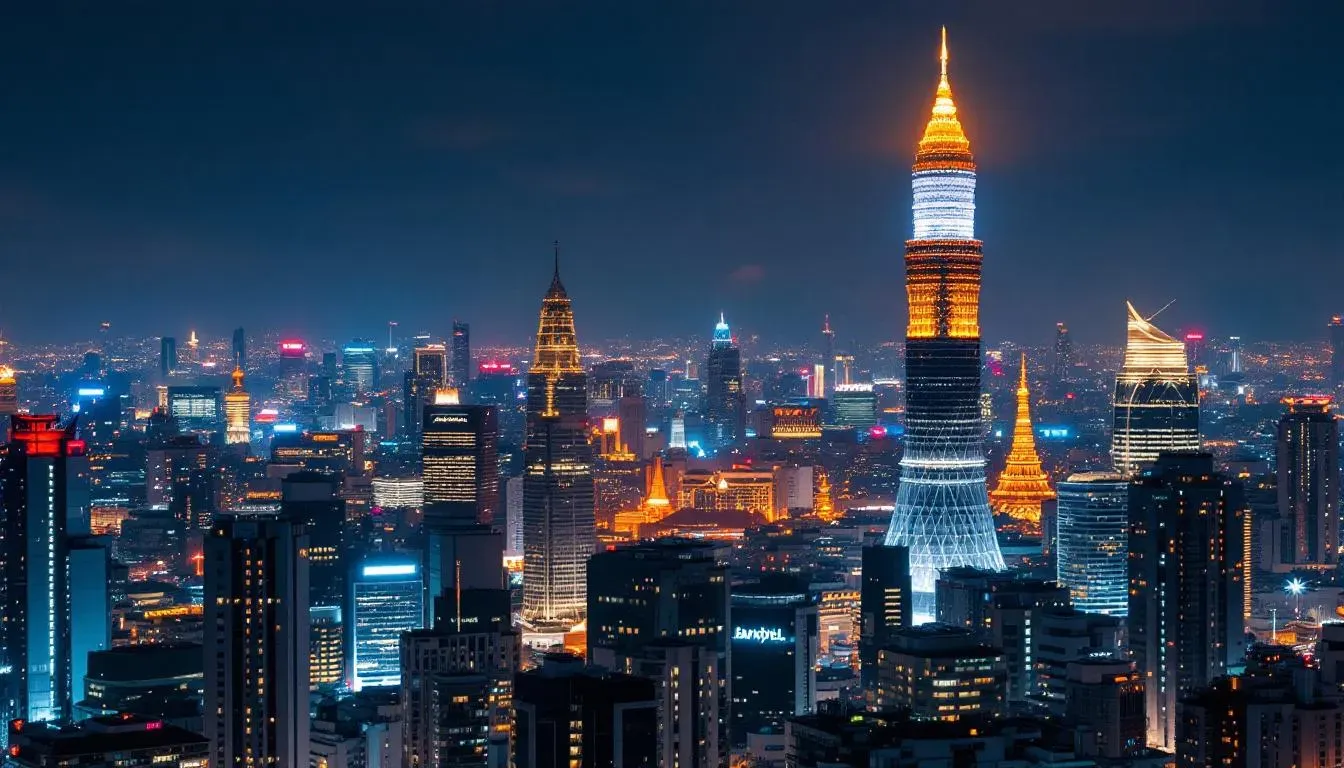 Bangkok Skyline Night - filming location in Thailand
