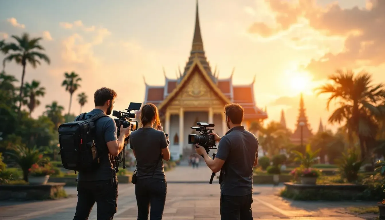 Champagne terraced rice paddies and tropical plantations Epernay - filming location in Thailand